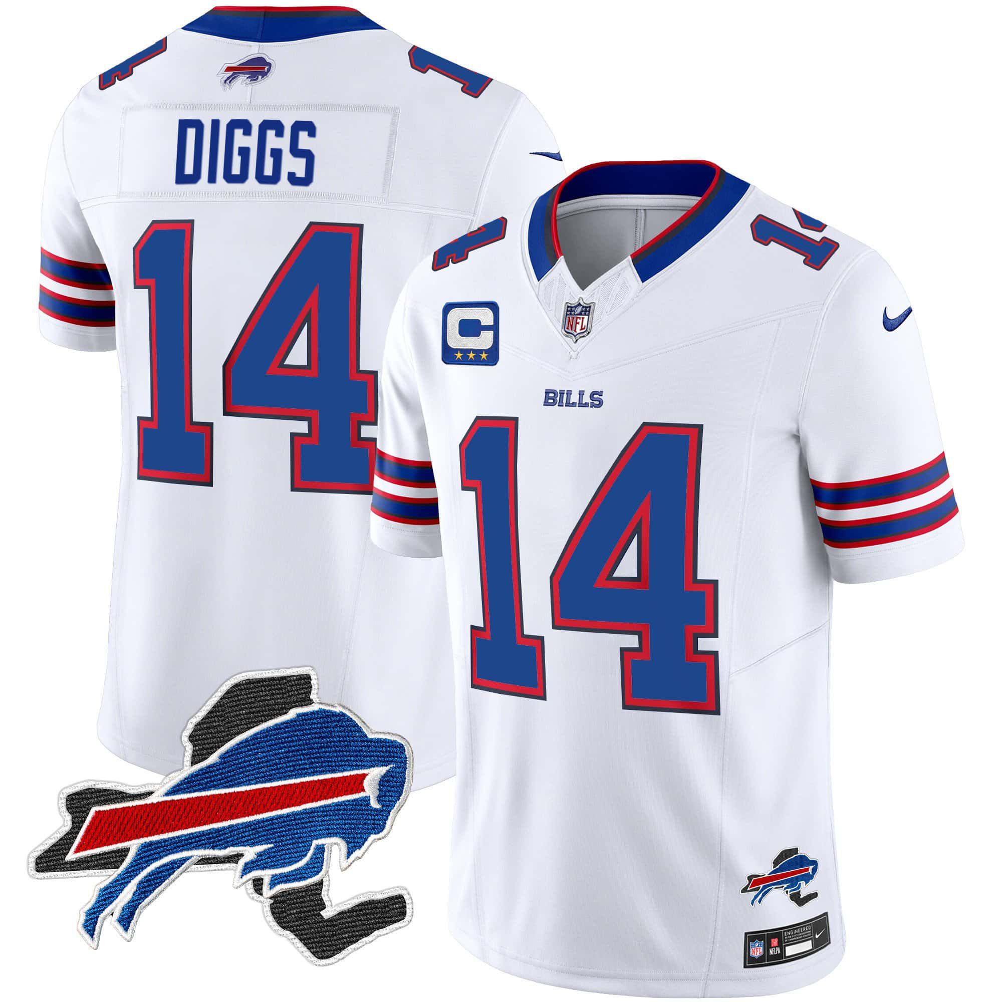 Men Buffalo Bills #14 Diggs White 2024 Nike Patch Vapor Limited NFL Jersey->indianapolis colts->NFL Jersey